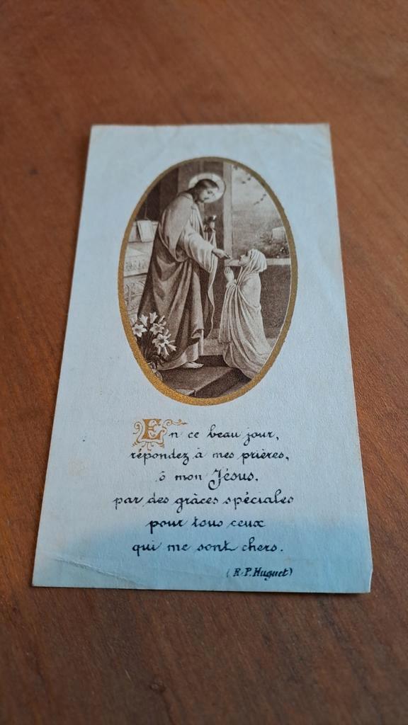 Oude Communie Prentkaart 1947, Verzamelen, Religie, Gebruikt, Christendom | Katholiek, Kaart of Prent, Ophalen of Verzenden