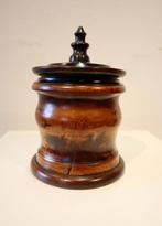 Antieke houten tabakspot, opbergpot, Antiek en Kunst, Antiek | Woonaccessoires, Ophalen of Verzenden