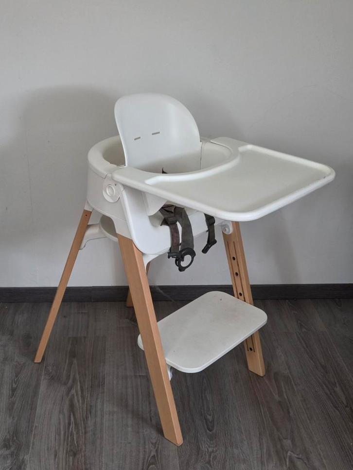 Stokke Steps Kinderstoel, Kinderen en Baby's, Kinderstoelen, Zo goed als nieuw, Meegroeistoel, Afneembaar eetblad, Gordel(s), Ophalen of Verzenden