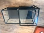 Ikea  VITTSJÖ  glazen salontafel/bijzettafel, 50 tot 100 cm, Rechthoekig, Ophalen