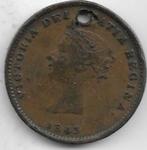 1/2  penny  1843  New Brunswick ( Canada ) km. 1, Postzegels en Munten, Munten | Amerika, Ophalen of Verzenden, Losse munt, Noord-Amerika