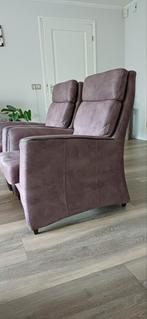 Bank 2,5 zits en 2 stoelen bruin senioren, Ophalen, 75 tot 100 cm