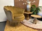 fauteuil goud - velvet fauteuil goudgeel- velours fauteuil, Huis en Inrichting, Fauteuils, Ophalen, Minder dan 75 cm, Nieuw, Stof