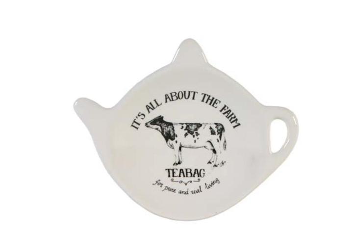 Theezakjeshouders Koe Moo servies, Huis en Inrichting, Keuken | Servies, Nieuw, Overige typen, Overige stijlen, Overige materialen