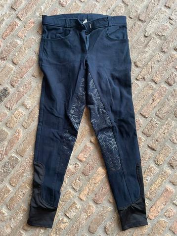 Donkerblauwe rijbroek met glitterdetails maat 38 beschikbaar voor biedingen