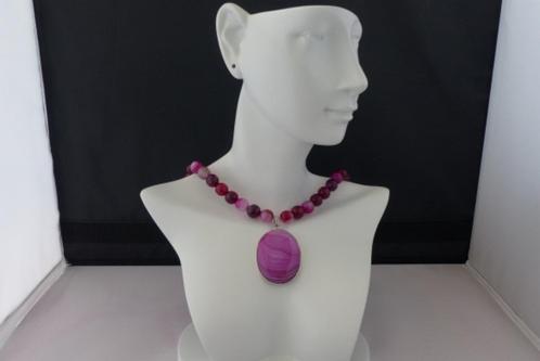 AGAAT ketting/oorhanger-set, Sieraden, Tassen en Uiterlijk, Edelstenen, Nieuw, Verzenden