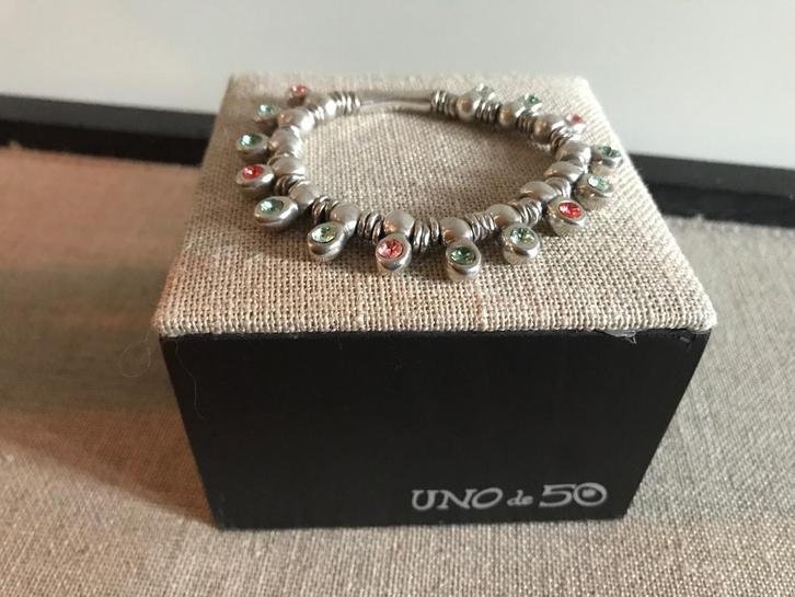 Uno de 50 armband (97) (165,- = 64,50) Jungle, Sieraden, Tassen en Uiterlijk, Armbanden, Nieuw, Overige materialen, Zilver, Met kristal