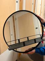 Spiegel met plankje, Huis en Inrichting, Woonaccessoires | Spiegels, Ophalen, Gebruikt, Rond, Minder dan 100 cm
