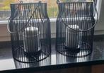 2 metalen Windlichten, Ophalen of Verzenden, Zo goed als nieuw, Metaal