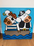 2 schilderijtjes voor kinderkamer ( gekocht kunst uitleen), Ophalen, Gebruikt, Wanddecoratie
