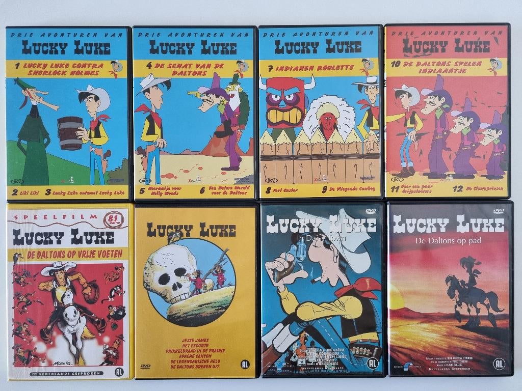 Lucky Luke - Verzameling - 8-Disc, Cd's en Dvd's, Dvd's | Tekenfilms en Animatie, Alle leeftijden, Ophalen of Verzenden, Zo goed als nieuw