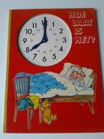vintage kartonboek met klok, jaren 60, Boeken, Ophalen of Verzenden, Gelezen, Prentenboek
