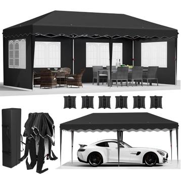 Luxe Vouwtent. Vouwpaviljoen. Partytent 3x6m. Zwart. Nieuw! beschikbaar voor biedingen