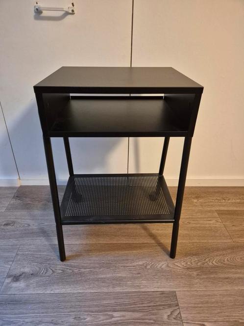 Bureaukast/nachtkastje zwart en hout metaal ongebruikt, Huis en Inrichting, Slaapkamer | Nachtkastjes, Zo goed als nieuw, Minder dan 45 cm