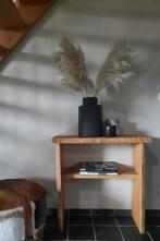 Robuuste houten sidetable haltafel eikenhout landelijk 75 cm, Ophalen, Nieuw