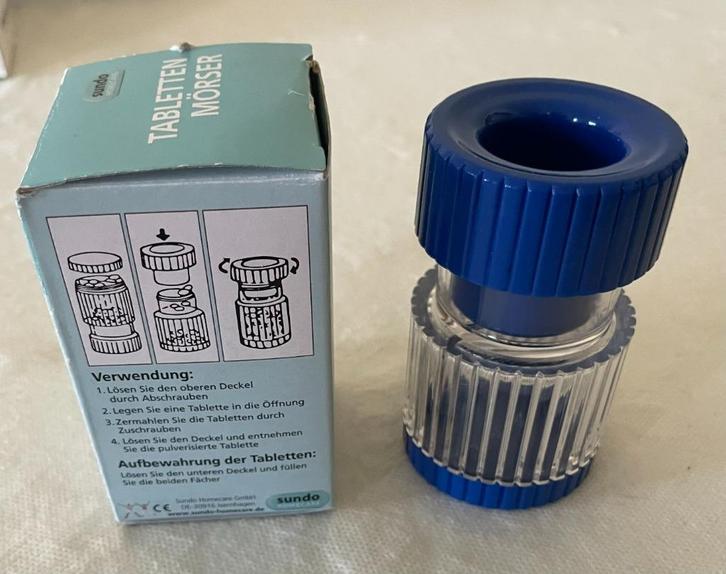 Pillenvergruizer met opbergbox, Diversen, Verpleegmiddelen, Nieuw, Ophalen of Verzenden