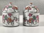 Chinees porselein deksel potjes 2x, Ophalen of Verzenden