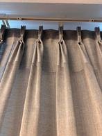 Grijze gordijnen met driedubbele plooi, 360 cm breed, Ophalen of Verzenden, Gebruikt, Grijs, 200 cm of meer