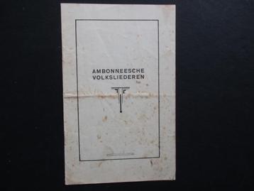 Ambonneesche Volksliederen (zeldzaam) beschikbaar voor biedingen