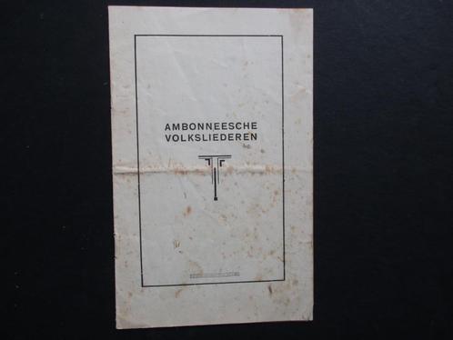 Ambonneesche Volksliederen (zeldzaam), Boeken, Literatuur, Gelezen, Nederland, Ophalen of Verzenden