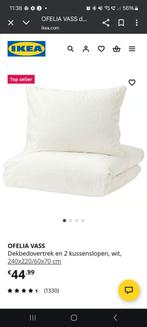 Ikea ZGAN Lits-Jumeaux Dekbedovertrek, Overige maten, Wit, Dekbedovertrek, Ophalen of Verzenden