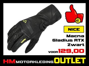 Motorhandschoen Macna Gladius RTX-DL - Zwart - Handschoen beschikbaar voor biedingen