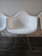 6x vitra eames dar stoelen wit met chroom onderstel, replica, Huis en Inrichting, Stoelen, Ophalen, Kunststof, Design, strak, stijlvol