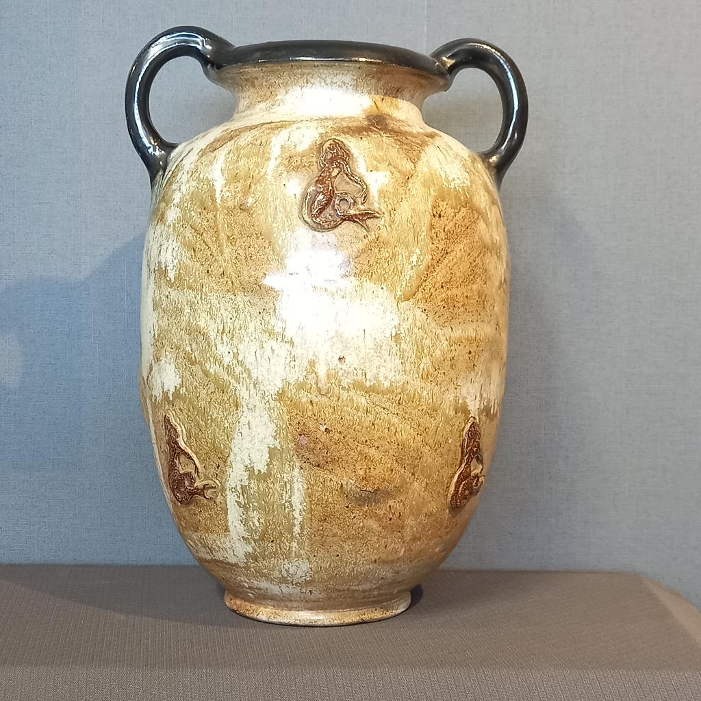 WestGermany vaas van VEB-Haldensleben, Ophalen of Verzenden, Overige kleuren, Aardewerk of Porselein, Minder dan 50 cm