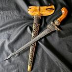 Keris Ganesha Gajah Damar Murup 3 Luk Kinatah Goud KNN53, Verzenden