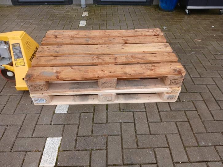 2 x Euro Pallet, Doe-het-zelf en Verbouw, Hout en Planken, Zo goed als nieuw, Pallet, Vuren, Minder dan 200 cm, 50 mm of meer