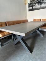 Prachtige Industriële Eetkamertafel, Huis en Inrichting, Tafels | Eettafels, Ophalen, Eikenhout, 200 cm of meer, 50 tot 100 cm