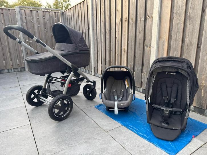 Maxi Cosi Set (Kinderwagen, Autostoel, Reiswieg), Kinderen en Baby's, Kinderwagens en Combinaties, Gebruikt, Kinderwagen, Maxi-Cosi