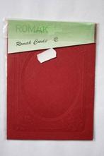 4 pakjes Romak Kaders ge-embossed rood zalm en lila, Ophalen of Verzenden, Nieuw, Overige thema's, Blanco kaart of Basiskaart