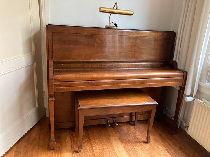 Cable Nelson piano +/- 1952, Muziek en Instrumenten, Piano's, Gebruikt, Piano, Bruin, Hoogglans, Ophalen