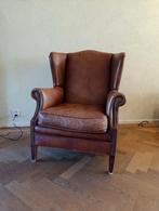Oorfauteuil Chesterfield rundleer vintage bendic, Huis en Inrichting, Ophalen of Verzenden, Gebruikt, 75 tot 100 cm