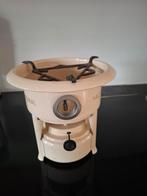 Vintage Petroleumstel Crème Emaille - 1 Pit, Antiek en Kunst, Ophalen of Verzenden
