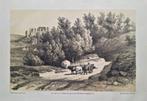 Ruïne van Valkenburg van den Sibbernerweg gezien. Ca. 1880, Ophalen of Verzenden