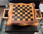 Antiek Houten Schaakspel met Opbergvakken - Uniek Design, Ophalen