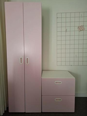 Ikea stuva kast + ladeblok roze
