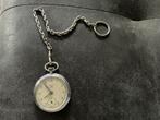 3 Zakhorloges, Sieraden, Tassen en Uiterlijk, Horloges | Antiek, Overige merken, Zakhorloge, Staal, Met ketting