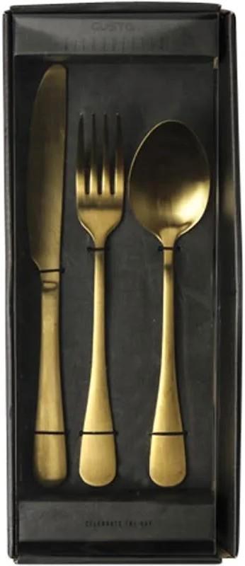 Gusta bestekset 3-delig goudkleurig beschikbaar voor biedingen