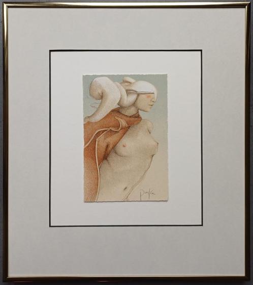 Michael Parkes – ingelijste gesigneerde litho, Antiek en Kunst, Kunst | Litho's en Zeefdrukken, Ophalen of Verzenden