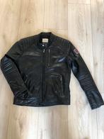 Leren jas pepe jeans new lennon (heren), Maat 48/50 (M), Zwart, Ophalen of Verzenden, Zo goed als nieuw