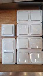 11x KOPP Schakelaars met Raam Dubbel, Ophalen of Verzenden, Zo goed als nieuw, Schakelaar