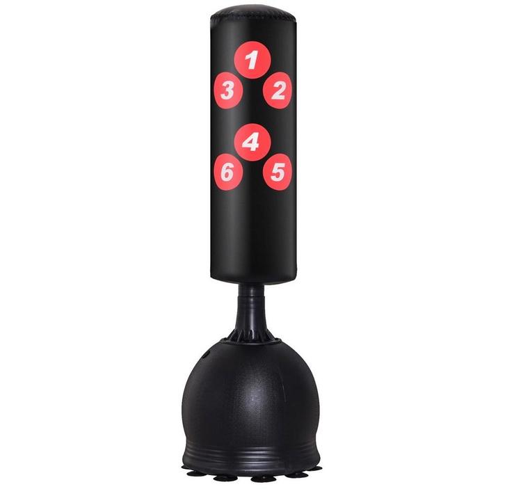 HOMCOM Staande Bokszak - Zwart, Sport en Fitness, Boksen, Nieuw, Bokszak, Ophalen of Verzenden