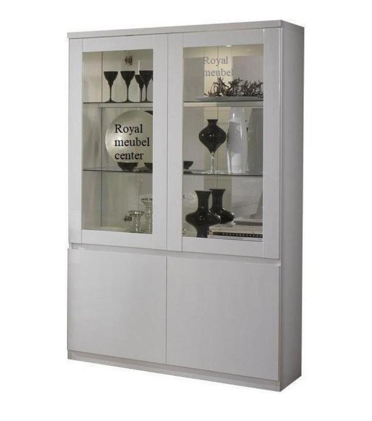 Buffet-Vitrinekast hoogglans 2 deuren AANBIEDING--, Huis en Inrichting, Kasten | Buffetkasten, Nieuw, 25 tot 50 cm, Glas, Ophalen of Verzenden