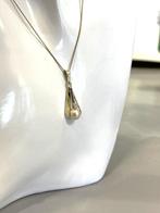 14 Karaat Bicolor Gouden Hanger Zoetwater Parel / Diamant, Met edelsteen, Overige voorstellingen, -, Ophalen of Verzenden