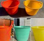 Curver wasmand ton geel oranje blauw vintage XL, Ophalen of Verzenden, Huis en Inrichting