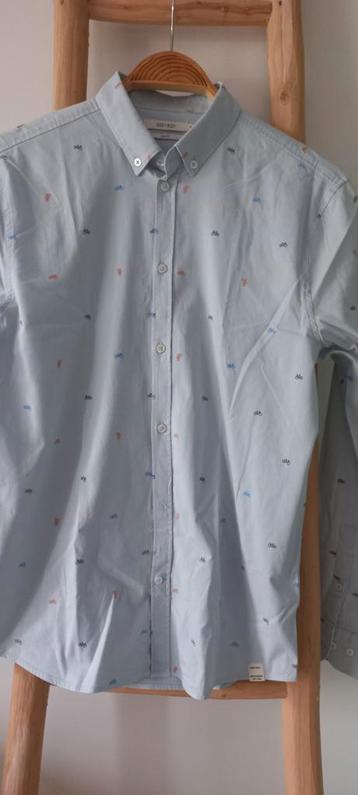 SISSY BOY OVERHEMD LICHTBLAUW SLIM-FIT MT M KATOEN/ELASTAN  beschikbaar voor biedingen