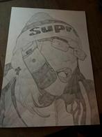 Getekende portret billie eilish, Ophalen of Verzenden